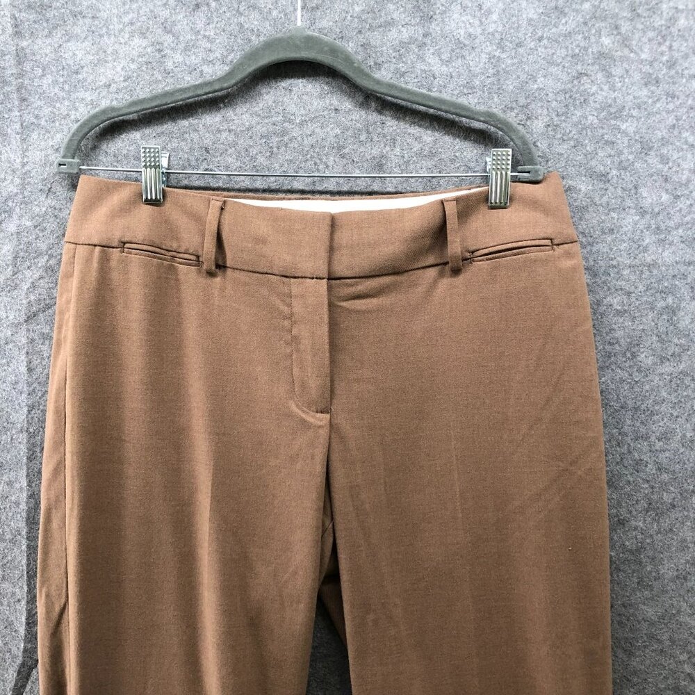Loft Julie Trouser Dress Pants Womens 8 Tan Camel Wide Leg Twill Fall Winter - Picture 3 of 10